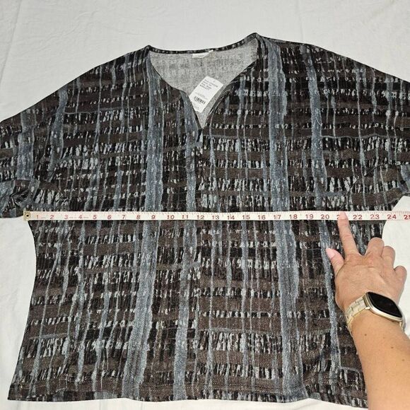 3/$15 Simple by Suzanne Betro Basic Notch Neck Dolman Sleeve Tunic Size Small - Picture 5 of 6